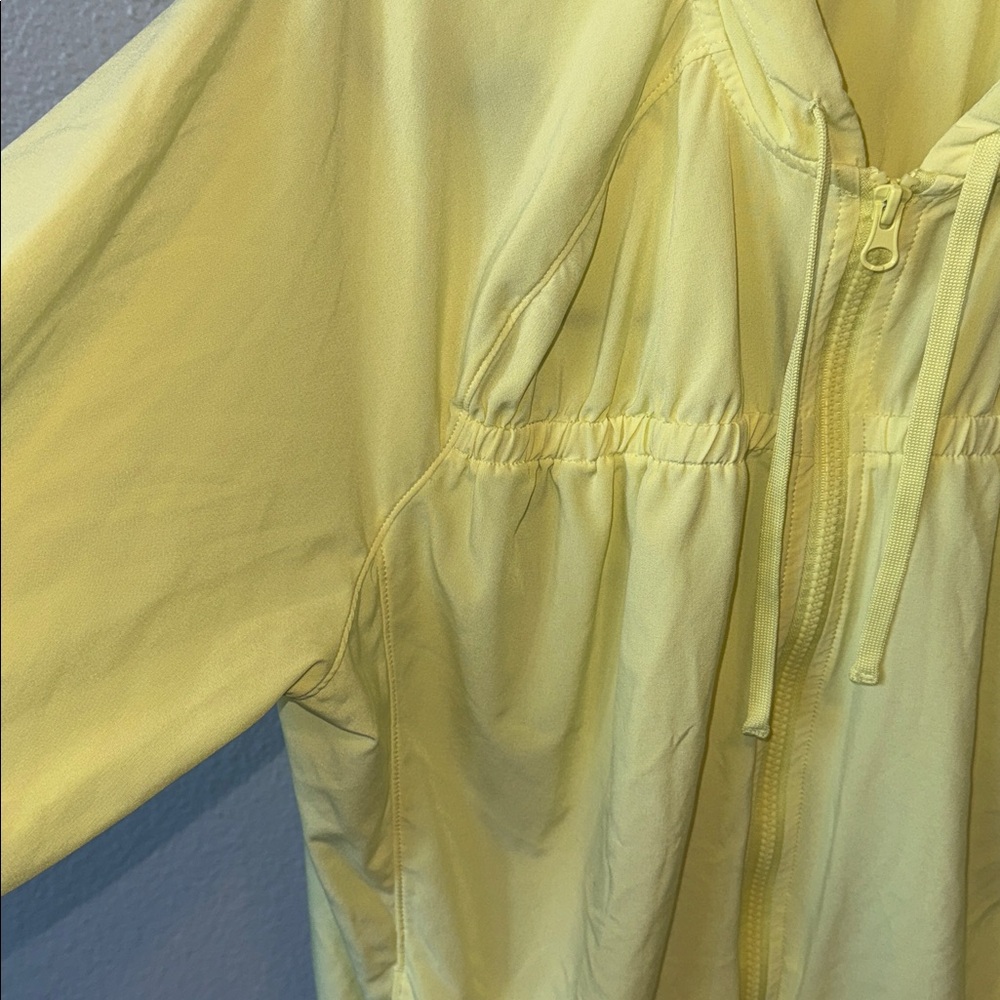 Zella Yellow Lightweight Hooded Zip Sweatshirt - Picture 3 of 6